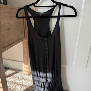 Express Black Button-Down Romper